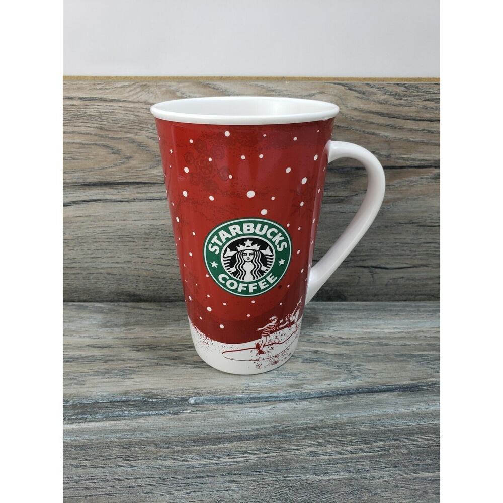 Starbucks Coffee 2007 Holiday Mug Ceramic Christmas To Go Cup